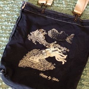 5x$25! Tall Ship VS Giant Squid Canvas Bag